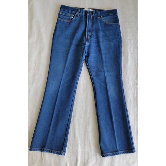 Levi's Other - Vintage Levis 517 Mens 34x28.5 36x30 Jeans Boot Cut High Rise Dark Blue Cotton